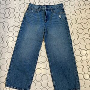 J. Crew Women's Wide Leg Flare Jeans in Blue Denim